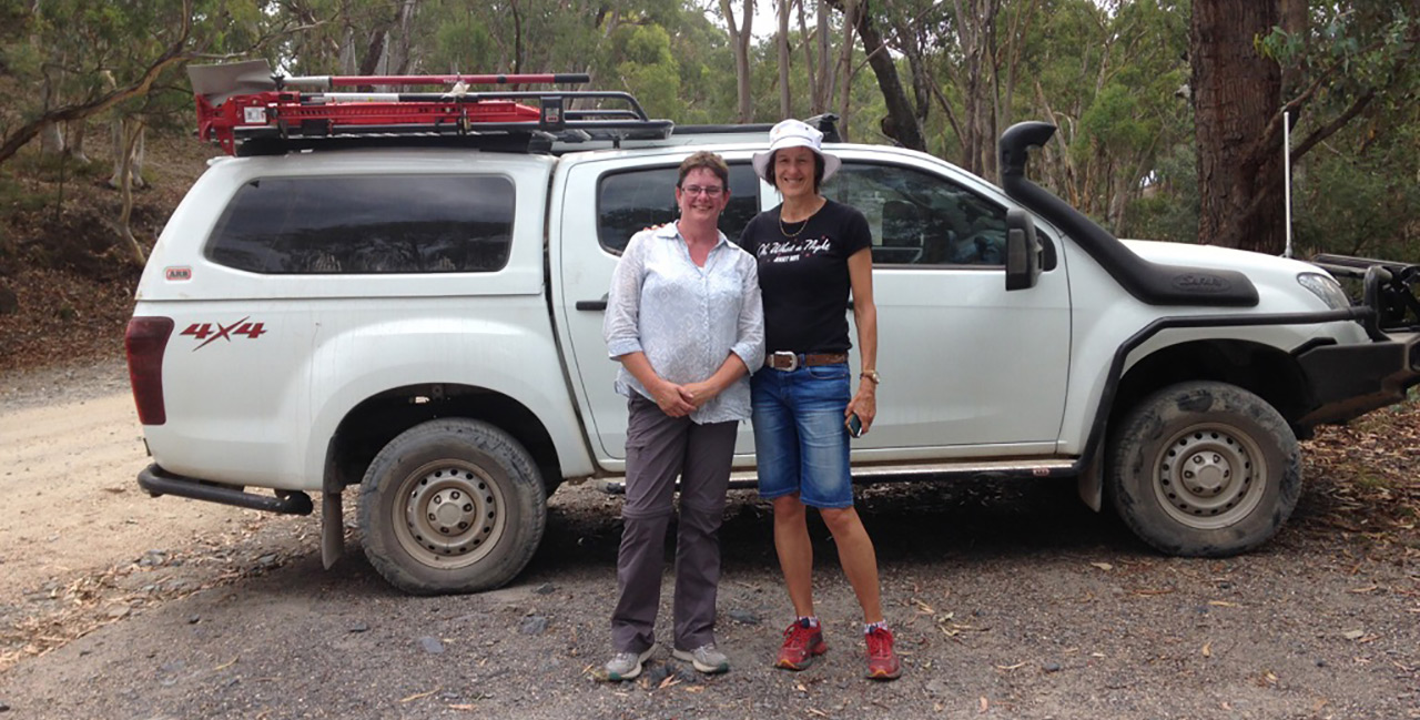 Jo training in the blue mountains