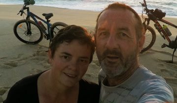 Chris and Jo on Seven Mile Beach