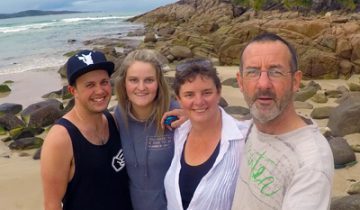 Group pic on One Mile beach
