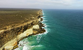 Panoramic image of Great Australian Bight cliff